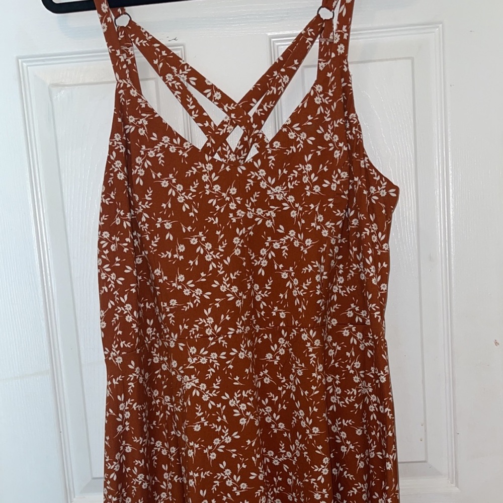 Plus size cotton sleeveless dress